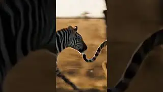 Zebra Attack on Tiger 🔥 #wildlife #shorts