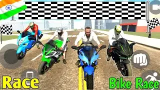 100 Crore Super Bike Race 😱 in Indian Bike Driving 3D😲 Bike Race Mode Old Car Funny😂 Story Video🥰