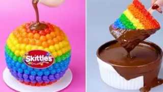 Amazing RAINBOW Chocolate Cake Tutorial | So Tasty| Perfect Cake Decorating Ideas 