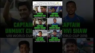 Ayush Mhatre joins the elite list ✨🇮🇳Indian captains to win the U19 World Cup 🏆