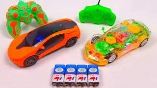Unboxing Transparent 3D Lights Rc Gears Car and Remote Control Racing Rc Car, 3D Lights Rc Car