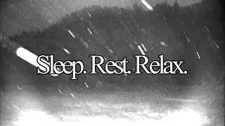 Snow Falling in Windswept Dark Mountain Valley | Sleep & Relax