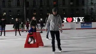 YAMA AND DADDY ICE SKATING