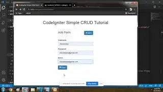 CODEIGNITER CRUD Part1 CREATE(C)