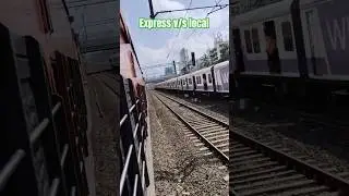 Express🚆v/s local 🚉race #train #official #viral_video #travel
