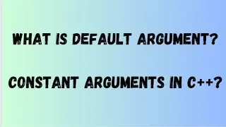What is default argument? Constant argument in c++? #default #constant #c++ @simanstudies