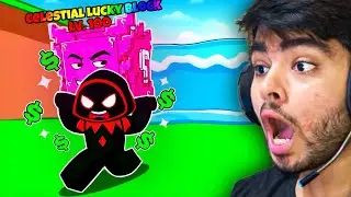 I Stole 100 Level CELESTIAL Lucky Block in Escape Tsunami for Brainrots Roblox