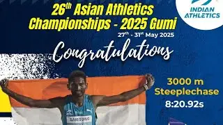 Avinash sable of India won gold medal in asian athletics championships 2025 gumi