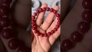 #朱砂 #cinnabar Natural cinnabar bracelet handmade