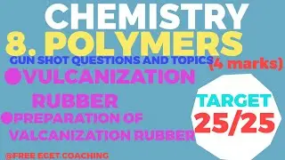 L49: Vulcanization rubber| preparation of Vulcanization rubber| ecet chemistry |@freeecetcoaching