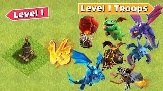Level 1 Air Defense vs Level 1 Air Troops - Clash of Clans