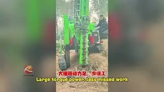 1 pile per minute! Ultimate efficiency of photovoltaic pile driver #drillrig #machine #machinery