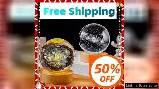 ?Christmas birthday gifts?Night Light Book Hot 6cm 3D Crystal Ball Stitch 16 Colors Can Be Remotely