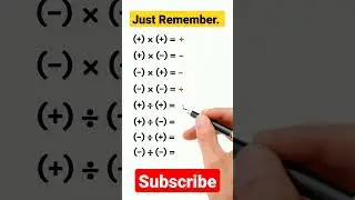 Basic Maths Sign Conventions #shorts #mathsshorts #learninfinity