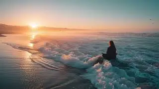 Relaxing Ocean Waves Sounds & Soft Music for Deep Sleep, Meditation, Study Focus, Stress Relief