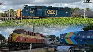 CSX Switching, Tri-Rail 502 in New Wrap, and Champion Leader