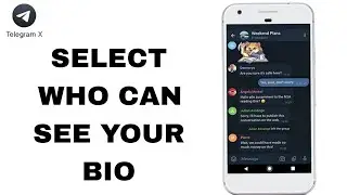 How To Select Who Can See Your Bio On Telegram X App
