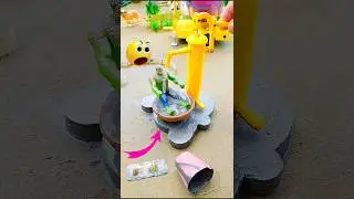Mini hand pump project water with concrete mixer cow farm diy tractor water pump #waterpump #shorts