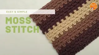 How to Crochet - Moss Stitch /Linen Stitch/Granite Stitch | Easy Baby Blanket Pattern