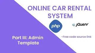 Complete Online car rental project  with Ajax - Bootstrap - PHP #3 - Admin Template Intégration