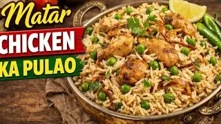 Matar or chicken Ka Mazedar pulao #vegetables #chicken #pulao 