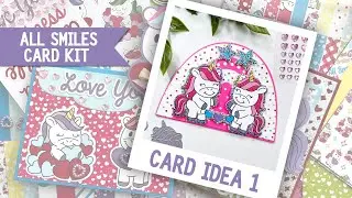 Набор для создания открыток &laquo;Stamps of Life&raquo; на декабрь. Идея открытки &laquo;Все улыбки&raquo; №1.