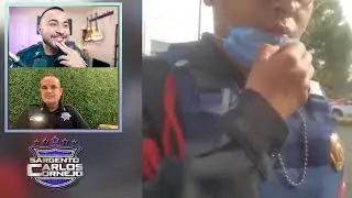 Policía le trata de quitar motocicleta..
