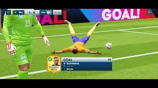 Brazil Vs Argentina. Dream league soccer gameplay 2026.