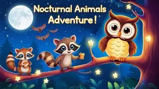 Nocturnal Animals Adventure! 🦉🦇 Learn About Night Creatures for Kids