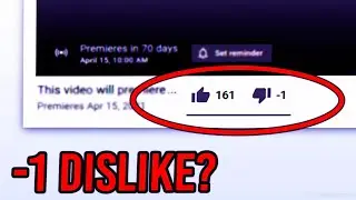 This YouTube Video Has -1 Dislike? (Glitch?)