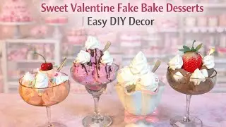 Sweet Valentine Fake Bake Ice Cream Sundaes | Easy DIY Decor