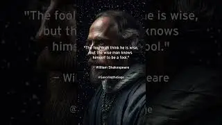 William Shakespeare's Wisdom: The Difference Between Fools and the Wise #literature #quotes