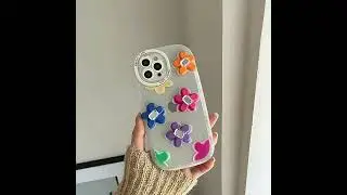 INS korea 3D daisy flower diamond phone case for iPhone cover full coverage cases protective coque