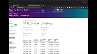 Apple Stock Dividend history