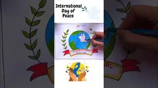 International day of peace # Peace day poster drawing #internationalpeaceday #peaceday #shorts
