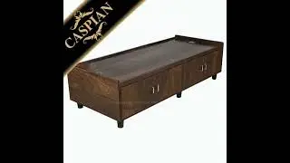 CASPIAN Engineered Wood Single Bed 36 inch (Brown) | Multipurpose Divan Walnut Finish Bed