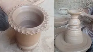 Beautiful Flowerpot Making Primitive Pottery