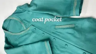 Belt/Coat Pocket Cutting and Stitching/How to Make Coat style Pocket