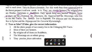 Our Ethnic Friends || Class Eight || English First Paper 