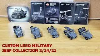 CUSTOM LEGO MILITARY JEEP COLLECTION 2/14/21. BRICKMANIA & BRICK VETERAN KITS