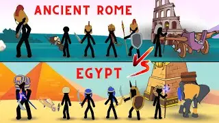 Ancient Rome vs Egypt - Stickman History Battle