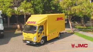 SKC entrega primer cami&oacute;n el&eacute;ctrico JMC a DHL