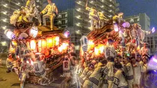 2025.7.05 東住吉区 育和 だんじり 夏祭り 夜間曳行 遊び·まいまい など (今林方面)