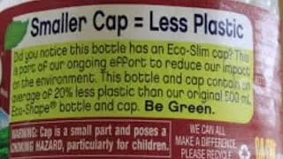 Smaller cap = Less plastic