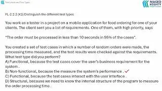ISTQB Foundation: Distinguish the different test types