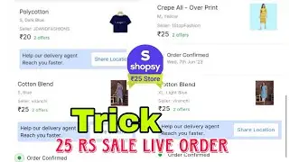 Shopsy 25 rs store 🔥 trick + live order 🤫
