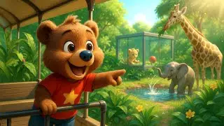 Learn Animals at the Zoo 🐵🦁 | Cubby Bear&rsquo;s Fun Safari Adventure for Toddlers & Kids