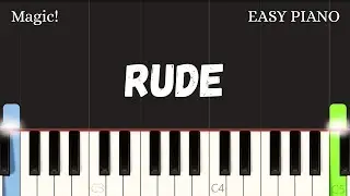 MAGIC! &ndash; Rude | Right Hand Only Easy Piano Tutorial for Beginners