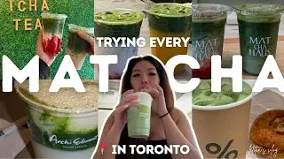 trying EVERY MATCHA in TORONTO🍵 (matcha haus, wu wei, archi element, project seoul | letitia&rsquo;s 2025