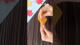 Diy Origami Autumn Leaf // Easy Paper Leaves Making #short #diypaperleaves #papercraft #autumnleaf